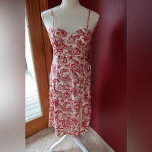 Midi Pasley dress with slit